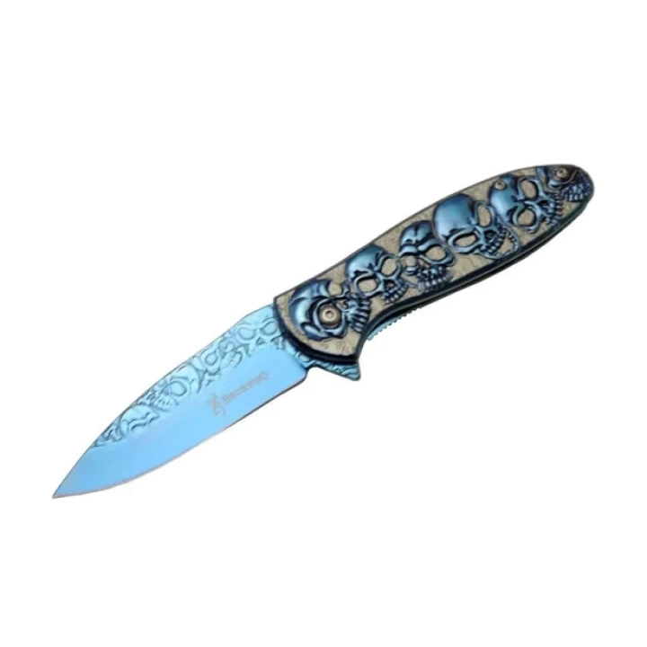 Ystl2955bl Kurukafa Blue Çakı 19,5 Cm  Manuel, Kemerlikli