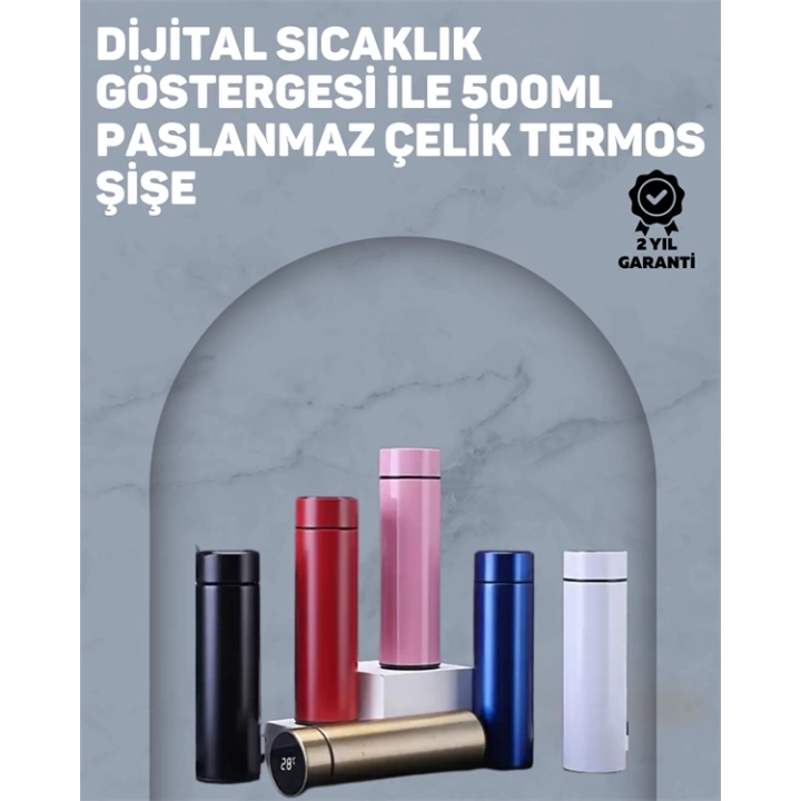 Yüksek Isı Korumasına Sahip Taşınabilir Çelik Termos
