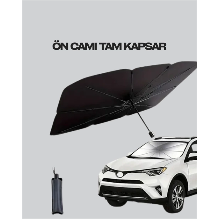 Yüksek Kaliteli Cam Elyaf İskeletli Araba Şemsiyesi – Tüm Araçlara Uygun