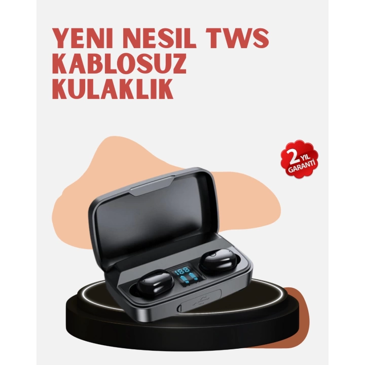 Yüksek Kapasiteli A10s TWS Kablosuz Kulaklık Dokunmatik Kontrol