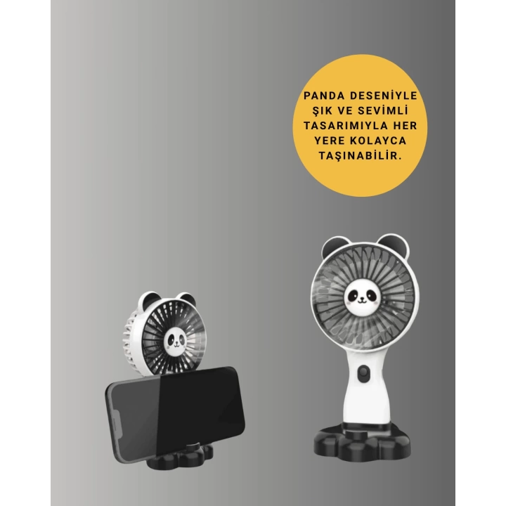 Yüksek Performanslı USB Mini Vantilatör – Panda Desenli