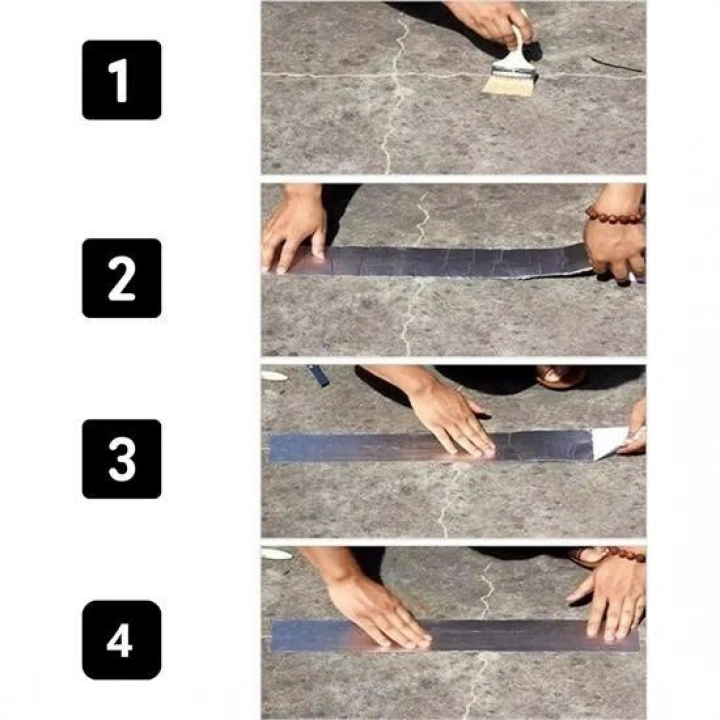 Yüksek Sıcaklık Dayanan Su Geçirmez Çatı Boru Duvar Çatlak Onarıcı Yapışkan Bant Folyo 5 cm