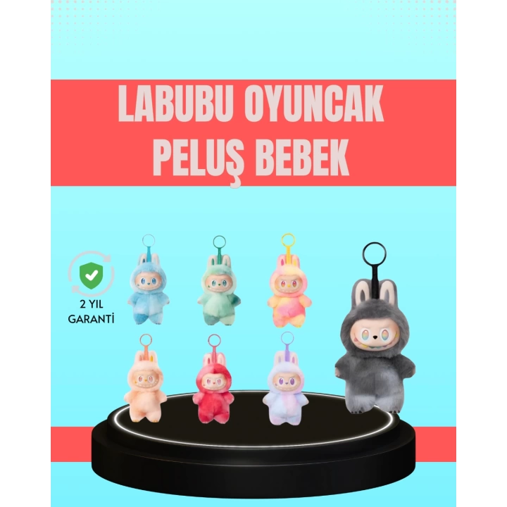 Yumuşak Kumaşlı 20 cm Labubu Peluş – 3 Yaş Üzeri Uygun