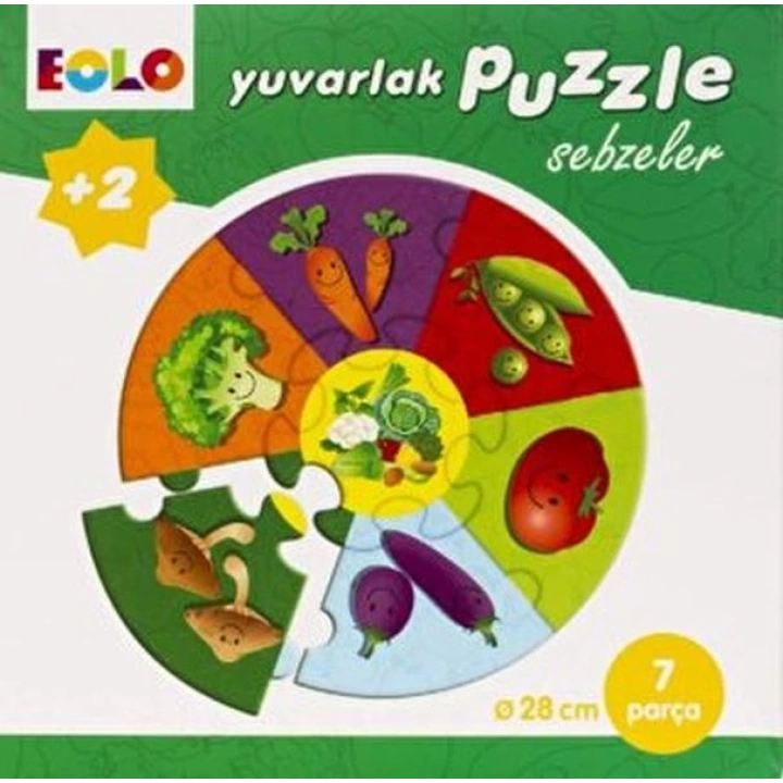 Yuvarlak Puzzle-Sebzeler