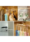 1 Adet Yer Tasarruflu 6 Kancalı Plastik Dolap İçi Düzenleyici Pratik Askı