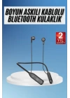 100 Saat Kablolu Boyun Askılı Dijital Göstergeli Bluetooth Kulaklığı