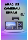 1080P 3 Lensli WİFİ Araç İçi Kameralı Ekran DVR Kaydedici Gece Görüşlü
