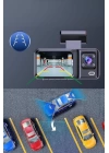1080P 3 Lensli WİFİ Araç İçi Kameralı Ekran DVR Kaydedici Gece Görüşlü