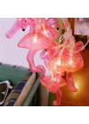 10lu Pilli Led Flamingo Dekoratif Işık Zinciri Aydınlatma 1,5 Mt