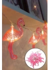 10lu Pilli Led Flamingo Dekoratif Işık Zinciri Aydınlatma 1,5 Mt