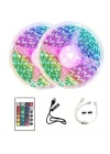 10M Şerit Led İç Mekan Renkli Rgb Şerit Led Kumandalı