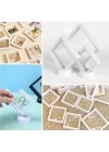 11x11cm Standlı 3D Takı Ziynet Hatıra Koleksiyon Saklama Kutusu Şeffaf Film Çerçevesi
