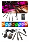 12 Ledli RGB Işıklı Araç Içi Ayak Altı Led Oto Ampul Kumandalı 7 Renk