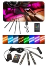 12 Ledli RGB Işıklı Araç Içi Ayak Altı Led Oto Ampul Kumandalı 7 Renk