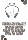 120 Saat Bluetooth Kulaklık Kablolu Boyun Askılı SD Kart Girişli ANC Özellikli