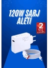 120 Watt Turbo Hızlı Şarj Aleti Seti Hızlı Şarj Adaptörü Beyaz