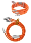 120W 3 İn 1 Uyumlu Silikon Şarj Kablosu Hızlı Şarj Kablosu