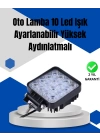 16 LED Geniş Açılı Araç Aydınlatma Farı | Yüksek Parlaklık, Dayanıklı Gövde