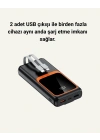 20.000 mAh Powerbank – 22.5W Hızlı Şarj, Çok Kablolu, Dijital Göstergeli