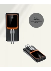 20.000 mAh Powerbank – 22.5W Hızlı Şarj, Çok Kablolu, Dijital Göstergeli