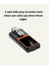 20000 mAh Powerbank | Çok Kablolu, Dijital Göstergeli, Yüksek Hızlı Şarj Cihazı