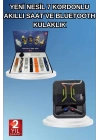 2025 Model Kablosuz Kulaklık ve Yeni Nesil Akıllı Saat Metal Kayış Plastik Kayış