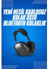 2025 Model Kulak Üstü Kablosuz Bluetooth Kulaklık Gürültü Azalta Uzun Pil