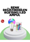 2025 RGB LED Ampul Uzaktan Kumandalı Renkli Işık A Kalite