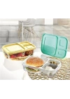 3 Bölmeli Sefer Tası Pratik Kolay Gıda Diyet Saklama Erzak Kabı