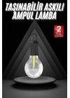 3 Farklı Mod LEDli Şarjlı Asma Kancalı Kamp Lambası Taşınabilir Ampul