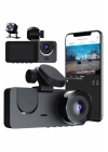 3 Kameralı 2 İnç 1080P Araç İçi Kamera Sürüş Kamerası CarPlay