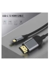 3 Metre 8 Gbps Hız 4k/30 Hz Type C To Hdmı Çevirici Dönüştürücü Tv Telefon Pc Hasır Bağlantı Kablosu