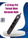 3 USB Çıkışlı Hızlı Şarjlı Anahtarlı Üçlü Priz