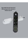 3 USB Portlu Üçlü Priz CXE103