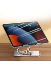360 Derece Dönebilen Yükseltilmiş Masaüstü Ayarlanabilir  Metal Tablet Standı