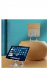 360 Derece Dönebilen Yükseltilmiş Masaüstü Ayarlanabilir  Metal Tablet Standı