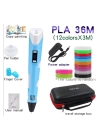 3d Pen Üç Boyutlu Yazıcı Kalem Printer (12 Adet 3 Metre Filament -36 Metre Led Ekranlı Adatörlü