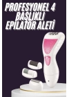 4 Başlıklı Lazer Öncesi Kısaltma Epilasyon Aleti Epilatör Çok Amaçlı