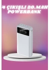4 Çıkışlı 20.000 MAH Powerbank Taşınabilir Çoklu Giriş