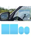 4 Parça Yan Aynalar ve Yan Camlar İçin Araç Ayna Yağmur Kaydırıcı ve Cam Buğu Önleyici Film Seti