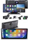 4K 10.2 İnç Çift Kameralı Araç Multimedya Ekranı CarPlay Kablosuz Tüm Cihazlara Uyumlu