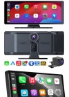 4K 10.2 İnç Çift Kameralı Araç Multimedya Ekranı CarPlay Kablosuz Tüm Cihazlara Uyumlu