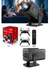 4K Android Smart Wi-fi Çift Kollu Projeksiyon Game Box Kumandalı Taşınabilir
