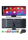 4K Ultra Araç İçi Ön ve Arka Kameralı Ekran HD 2 Kameralı Torpido Üstü Araç Multimedya