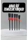 5 Adet Oto Detaylı Temizleyici Araç İçi Temizlik Fırça Seti Koltuk Döşeme Kapı Toz Alma Fırçası