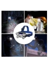 5 LED Far Şarj Edilebilir Güçlü Kafa Lambası Kamp Lambası 4 Modlu