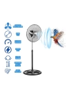5 Metal Kanatlı Soğutucu Vantilatör Pervane 3 Kademe Hız Kontrol 18’’inch - 80w