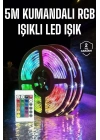 5 Metre Şerit Led RGB Işıklı Kumandalı Güç Adaptörü Her Ortama Uygun
