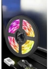 5 Metre Şerit Led RGB Işıklı Kumandalı Güç Adaptörü Her Ortama Uygun
