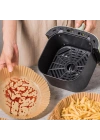 50 Adet 20 cm Air Fryer Pişirme Kağıdı Tek Kullanımlık Yağ Geçirmez Yuvarlak Tabak Model PVC